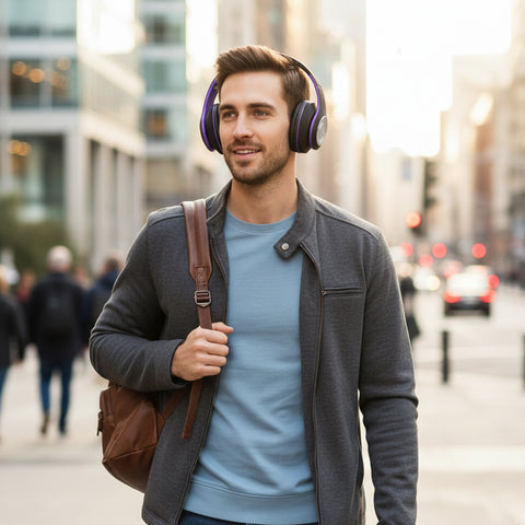 FM Radio Wireless Bluetooth Headphones – Foldable Over-Ear Headset with Microphone, Micro SD Playback & Rechargeable Battery