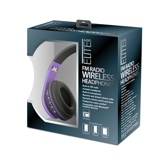 FM Radio Wireless Bluetooth Headphones – Foldable Over-Ear Headset with Microphone, Micro SD Playback & Rechargeable Battery