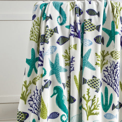 Ultra Soft Plush Throw Blanket – Lightweight 50" x 60" All-Season Blanket for Couch, Bed, or Travel – Warm, Cozy, and Machine Washable