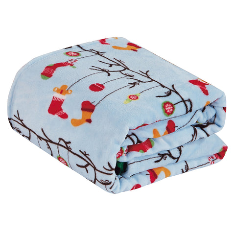 Holiday and Christmas Micro Plush Throw Blanket – Soft 50" x 60" Cozy Blanket for Couch, Bed, or Living Room – Lightweight, Warm, All-Season Comfort, Machine Washable