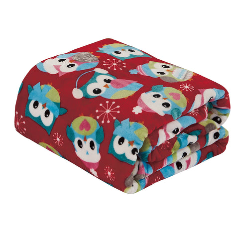 Holiday and Christmas Micro Plush Throw Blanket – Soft 50" x 60" Cozy Blanket for Couch, Bed, or Living Room – Lightweight, Warm, All-Season Comfort, Machine Washable