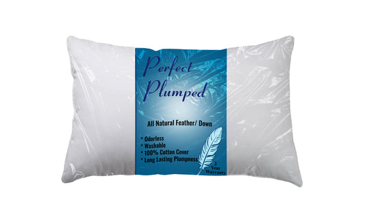 Luxury Feathers Down Pillow, Fluffy Soft Bed Pillow