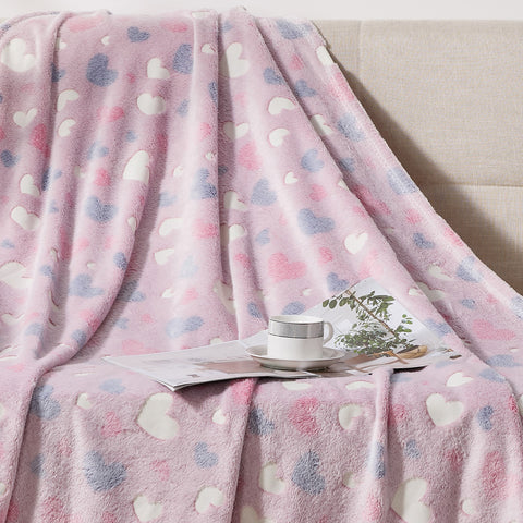 Glow in the Dark Ultra Soft Micro Plush Fleece Blanket 50" x 60" Throw for Kids and Teens – Lightweight, Cozy, Machine Washable Blanket for Bed, Couch, or Travel