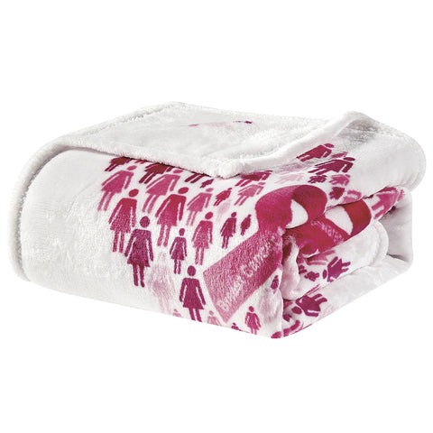 Ultra Soft Plush Throw Blanket 50" x 70" – Lightweight, Warm, All-Season Blanket – Cancer Awareness Inspired Design, Machine Washable, Perfect Comfort Gift