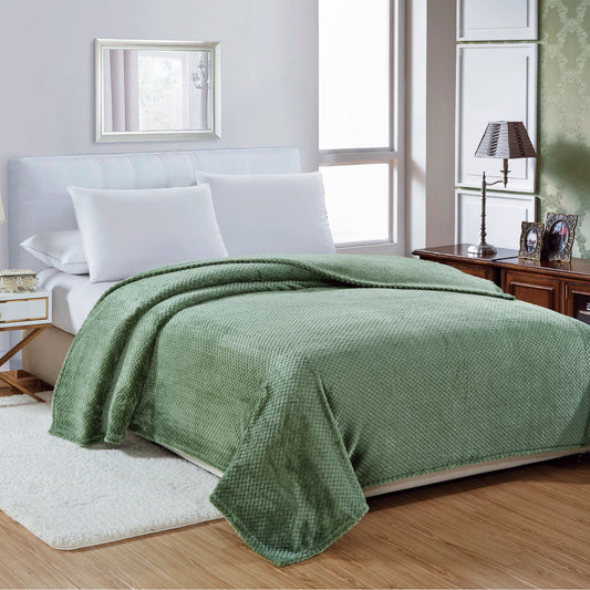 Ultra Soft Microfleece Popcorn Fleece Blanket Throw for Bed, Couch, or Dorm – Lightweight and Cozy Bedding in Stylish Colors