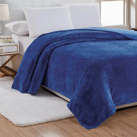 Ultra Soft Microfleece Popcorn Fleece Blanket Throw for Bed, Couch, or Dorm – Lightweight and Cozy Bedding in Stylish Colors