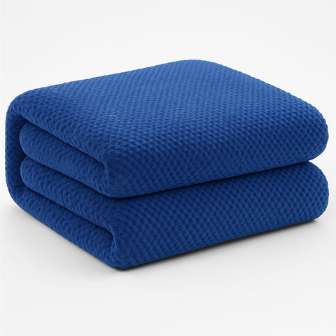 Micro Plush Popcorn Textured Blanket – Twin Size 66" x 86" Soft Lightweight Polyester Bed Blanket