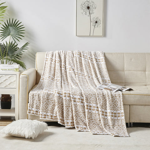 Ultra-Soft Lightweight Printed Bed Blanket – All-Season Microfiber Throw – Queen and King Sizes – Stylish and Comfortable Bedding for Home Use