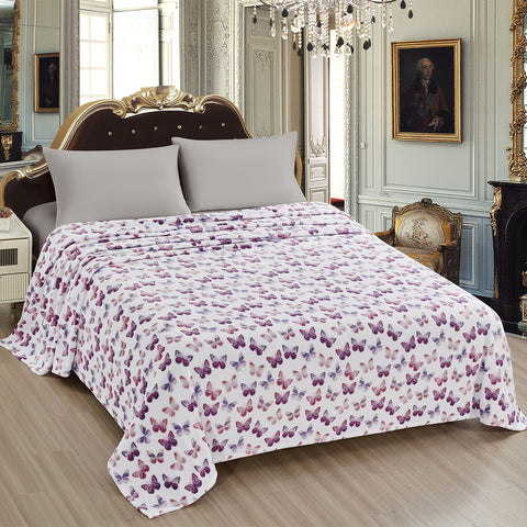 Ultra-Soft Lightweight Printed Bed Blanket – All-Season Microfiber Throw – Queen and King Sizes – Stylish and Comfortable Bedding for Home Use