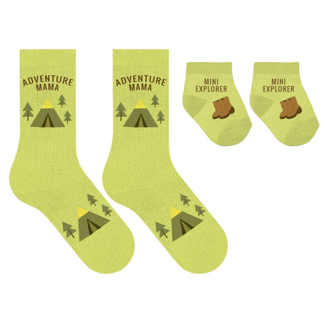 Mommy and Baby Matching Socks Set (0–6 Months) – Non Slip Baby Socks with Grips & Adult Non Skid Socks for Mom – Newborn Gift Set for Baby Shower