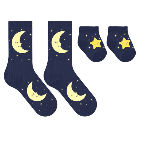 Mommy and Baby Matching Socks Set (0–6 Months) – Non Slip Baby Socks with Grips & Adult Non Skid Socks for Mom – Newborn Gift Set for Baby Shower