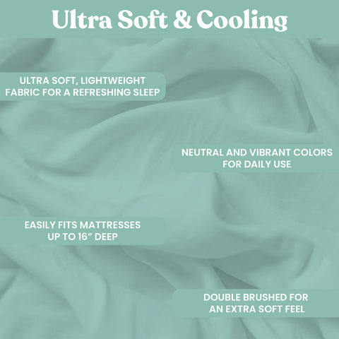 Lightweight Microfiber Bed Sheet Set – 6-Piece Ultra-Soft, Wrinkle-Free Bedding – Deep Pocket Sheets with Pillowcases – Full, Queen, King, California King