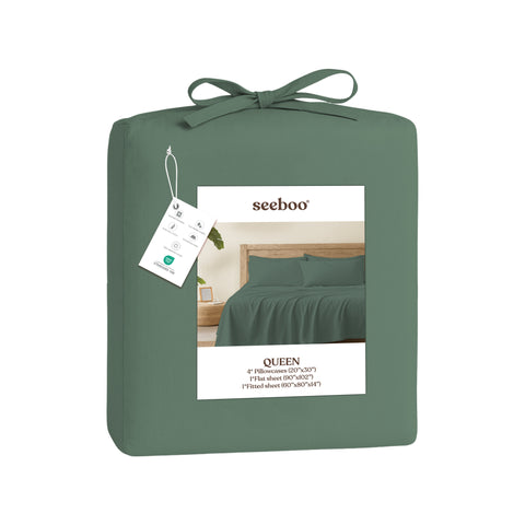 Lightweight Microfiber Bed Sheet Set – 6-Piece Ultra-Soft, Wrinkle-Free Bedding – Deep Pocket Sheets with Pillowcases – Full, Queen, King, California King