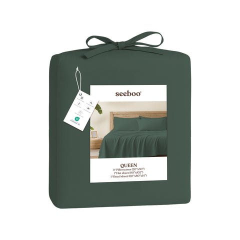 Lightweight Microfiber Bed Sheet Set – 6-Piece Ultra-Soft, Wrinkle-Free Bedding – Deep Pocket Sheets with Pillowcases – Full, Queen, King, California King