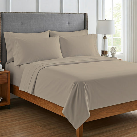 Lightweight Microfiber Bed Sheet Set – 6-Piece Ultra-Soft, Wrinkle-Free Bedding – Deep Pocket Sheets with Pillowcases – Full, Queen, King, California King