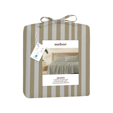 Lightweight Microfiber Bed Sheet Set – 6-Piece Ultra-Soft, Wrinkle-Free Bedding – Deep Pocket Sheets with Pillowcases – Full, Queen, King, California King