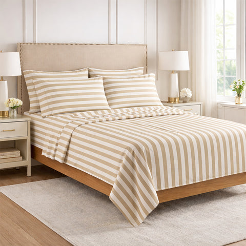 Lightweight Microfiber Bed Sheet Set – 6-Piece Ultra-Soft, Wrinkle-Free Bedding – Deep Pocket Sheets with Pillowcases – Full, Queen, King, California King