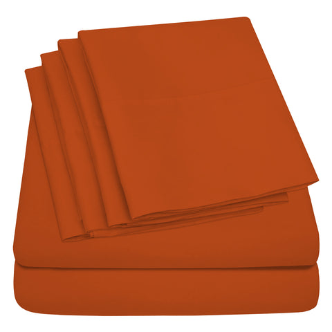 Lightweight Microfiber Bed Sheet Set – 6-Piece Ultra-Soft, Wrinkle-Free Bedding – Deep Pocket Sheets with Pillowcases – Full, Queen, King, California King