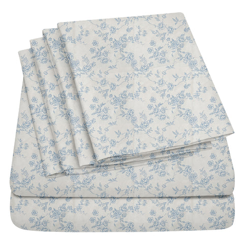 Lightweight Microfiber Bed Sheet Set – 6-Piece Ultra-Soft, Wrinkle-Free Bedding – Deep Pocket Sheets with Pillowcases – Full, Queen, King, California King