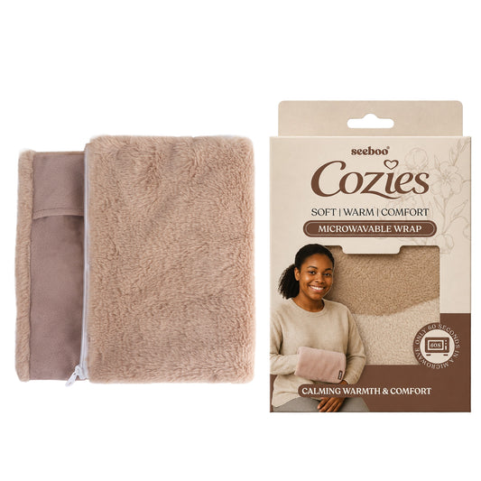 Microwavable Wrap with 100% Flax Seeds Reusable Warm Comfort Heat Wrap for Adults and Seniors