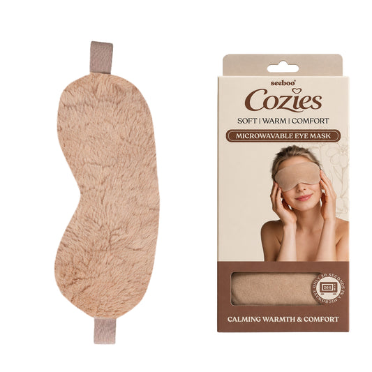 Microwavable Eye Mask with Flax Seeds Warm Relaxation Sleep Mask for Adults and Seniors