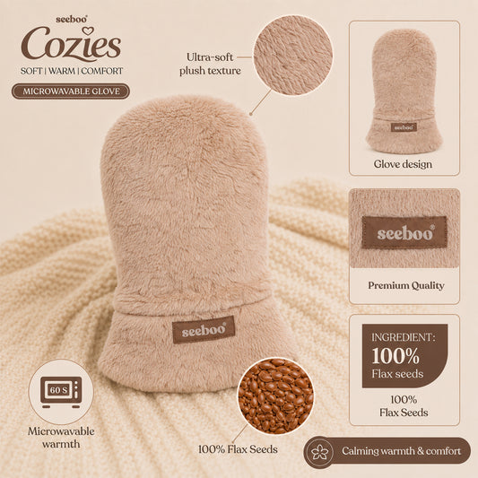 Microwavable Flax Seed Hand-Warming Glove Reusable Microwave Hand Warmer for Cozy Everyday Comfort