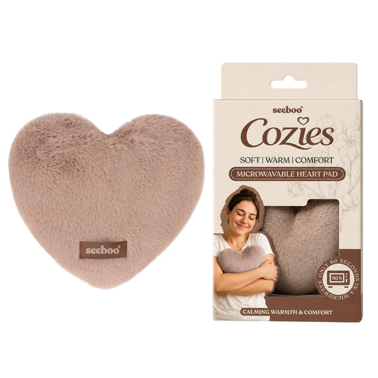 Microwavable Heart-Shaped Flax Seed Heat Pad Reusable Warm Comfort Pack for Cozy Everyday Relaxation
