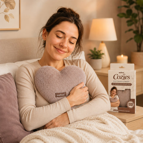 Microwavable Heart-Shaped Flax Seed Heat Pad Reusable Warm Comfort Pack for Cozy Everyday Relaxation