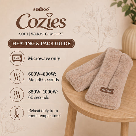 Microwavable Flax Seed Neck Wrap Reusable Neck & Shoulder Heating Wrap for Cozy Everyday Comfort
