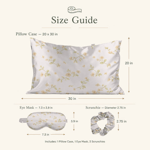 Silky Satin Cozy Comfortable Blush Sleep Set for Peaceful Sleep and Healthy Skin (5-Piece)