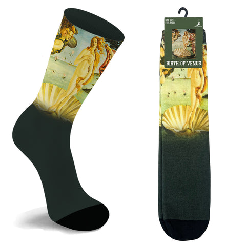 Crew Length Art Inspired Cotton Blend Socks for Men & Women