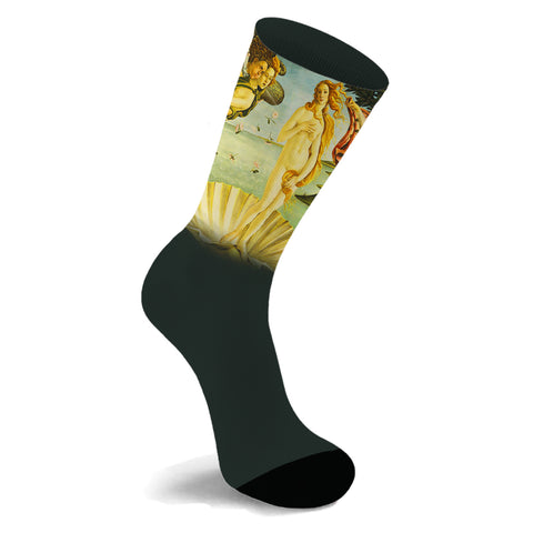 Crew Length Art Inspired Cotton Blend Socks for Men & Women