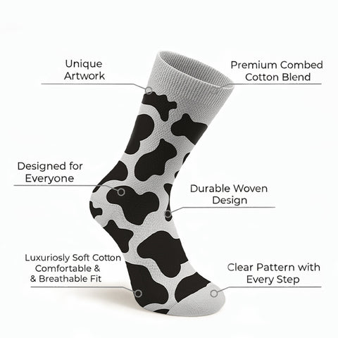 3-Pack: Unisex Cotton Farm & Country Life Socks – Breathable Everyday Dress Socks with Rural & Wilderness Designs (Comfort Fit, Size 9–11)