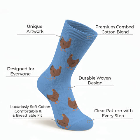 3-Pack: Unisex Cotton Farm & Country Life Socks – Breathable Everyday Dress Socks with Rural & Wilderness Designs (Comfort Fit, Size 9–11)
