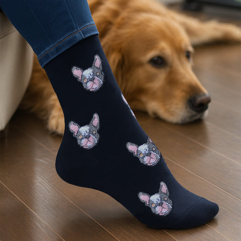 Dog Breed Crew Socks for Women and Men – Comfortable Cotton Blend, One Size Fits Most – Casual Everyday Socks, Gift for Pet Lovers