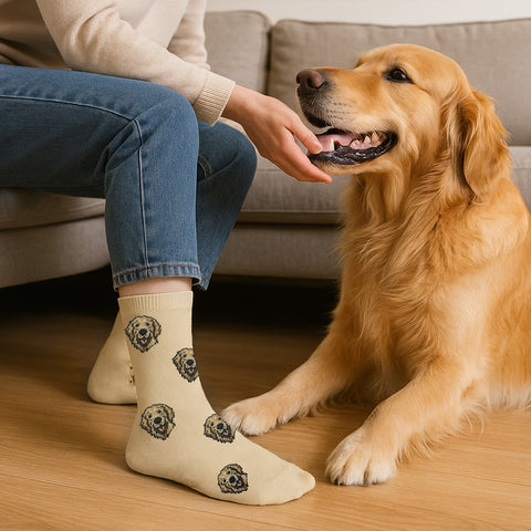 Dog Breed Crew Socks for Women and Men – Comfortable Cotton Blend, One Size Fits Most – Casual Everyday Socks, Gift for Pet Lovers