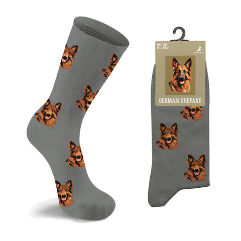 Dog Breed Crew Socks for Women and Men – Comfortable Cotton Blend, One Size Fits Most – Casual Everyday Socks, Gift for Pet Lovers