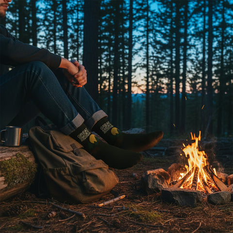 3-Pack: Unisex Cotton Forest & Adventure Socks – Breathable Everyday Dress Socks with Nature & Outdoor Inspired Designs (Comfort Fit, Size 9–11)