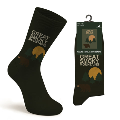 3-Pack: Unisex Cotton Forest & Adventure Socks – Breathable Everyday Dress Socks with Nature & Outdoor Inspired Designs (Comfort Fit, Size 9–11)