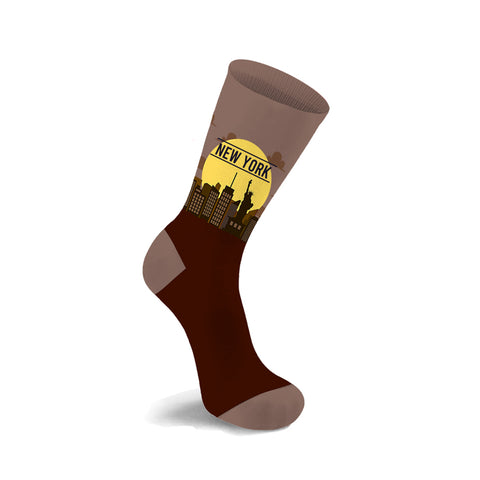 Unisex Cotton City Theme Socks – Comfortable Breathable Everyday Dress Socks