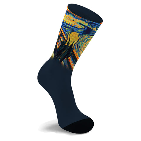 Crew Length Art Inspired Cotton Blend Socks for Men & Women