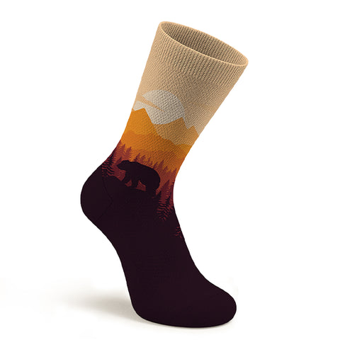3-Pack: Unisex Cotton Forest & Adventure Socks – Breathable Everyday Dress Socks with Nature & Outdoor Inspired Designs (Comfort Fit, Size 9–11)