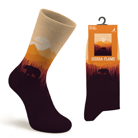 3-Pack: Unisex Cotton Forest & Adventure Socks – Breathable Everyday Dress Socks with Nature & Outdoor Inspired Designs (Comfort Fit, Size 9–11)