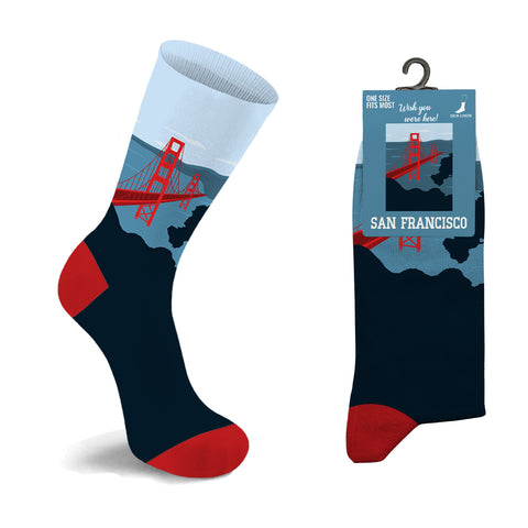 Unisex Cotton City Theme Socks – Comfortable Breathable Everyday Dress Socks