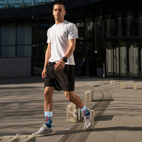 Unisex Cotton City Theme Socks – Comfortable Breathable Everyday Dress Socks