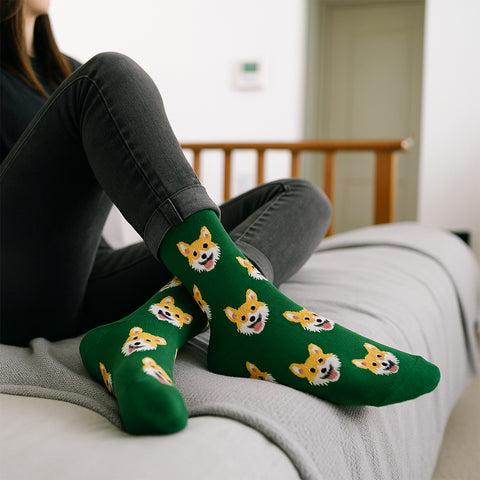 Dog Breed Crew Socks for Women and Men – Comfortable Cotton Blend, One Size Fits Most – Casual Everyday Socks, Gift for Pet Lovers