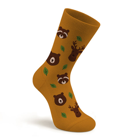 3-Pack: Unisex Cotton Forest & Adventure Socks – Breathable Everyday Dress Socks with Nature & Outdoor Inspired Designs (Comfort Fit, Size 9–11)