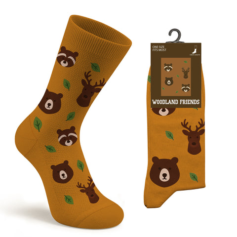 3-Pack: Unisex Cotton Forest & Adventure Socks – Breathable Everyday Dress Socks with Nature & Outdoor Inspired Designs (Comfort Fit, Size 9–11)