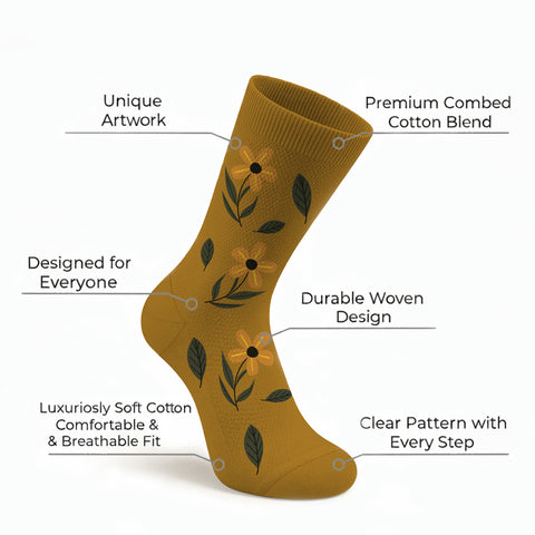 3-Pack: Unisex Cotton Farm & Country Life Socks – Breathable Everyday Dress Socks with Rural & Wilderness Designs (Comfort Fit, Size 9–11)