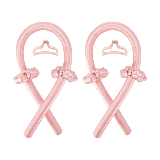 8-Piece Silky Satin Heatless Hair Curling Rod and Styling Set with Hair Clip and Scrunchies